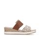Mules remonte marron pour femme D6463-24 avec boucle tendance. Côté intérieur de la chaussure.