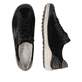 Chaussures à lacets remonte noires pour femmes R1443-03. Chaussure vue de dessus, couchée.