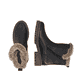 Schwarze remonte Damen Kurzstiefel D0B83-03 mit wasserabweisender TEX-Membran. Schuh von oben, liegend.