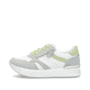 Weiße remonte Damen Sneaker Low D1323-84 mit Reißverschluss sowie Komfortweite G. Schuh Außenseite.
