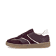 Baskets basses remonte rouges pour femme D2C05-33 avec lacets. Côté extérieur de la chaussure.