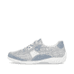 Blaue remonte Damen Schnürschuhe R3403-14 mit einem Reißverschluss. Schuh Außenseite.