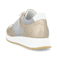Metallische remonte Damen Sneaker Low D2G03-90 mit einer Schnürung. Schuh von hinten.