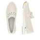 Beige remonte Damen Loafer R6711-60 mit einem Gummizug sowie der Komfortweite G. Schuh von oben, liegend.