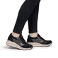 Schwarz-bronzene remonte Damen Schnürschuhe D0T23-03 mit einem Reißverschluss. Schuh am Fuß.