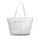 Sac à main remonte Q0772-80 blanc avec tissu en maille brodée colorée avec fermeture magnétique. Arrière.