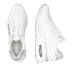 Weiße remonte Damen Sneaker Low D2H02-80 mit einer Schnürung sowie Extraweite H. Schuh von oben, liegend.