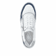 Chaussures à lacets remonte blanches femme D3E05-80 avec fermeture éclair. Chaussure vue de dessus.