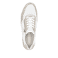 Weiße remonte Damen Sneaker Low D0J05-81 mit einem Reißverschluss. Schuh von oben.
