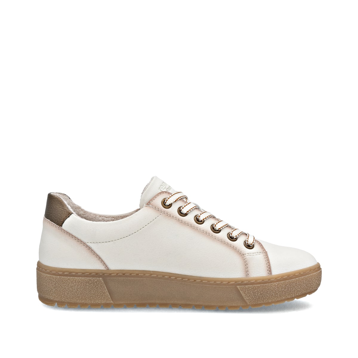 Beige remonte Damen Sneaker D2T00-60 mit wasserabweisender remonteTEX-Membran. Schuh Innenseite.