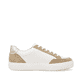 Weiße remonte Damen Sneaker Low D2J01-82 mit Reißverschluss sowie Komfortweite G. Schuh Innenseite.
