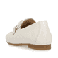 Macciatoweiße remonte Damen Loafer D0K00-80 mit einem Elastikeinsatz. Schuh von hinten.