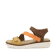 Braune remonte Riemchensandalen D2050-25 mit einem Klettverschluss. Schuh Außenseite.