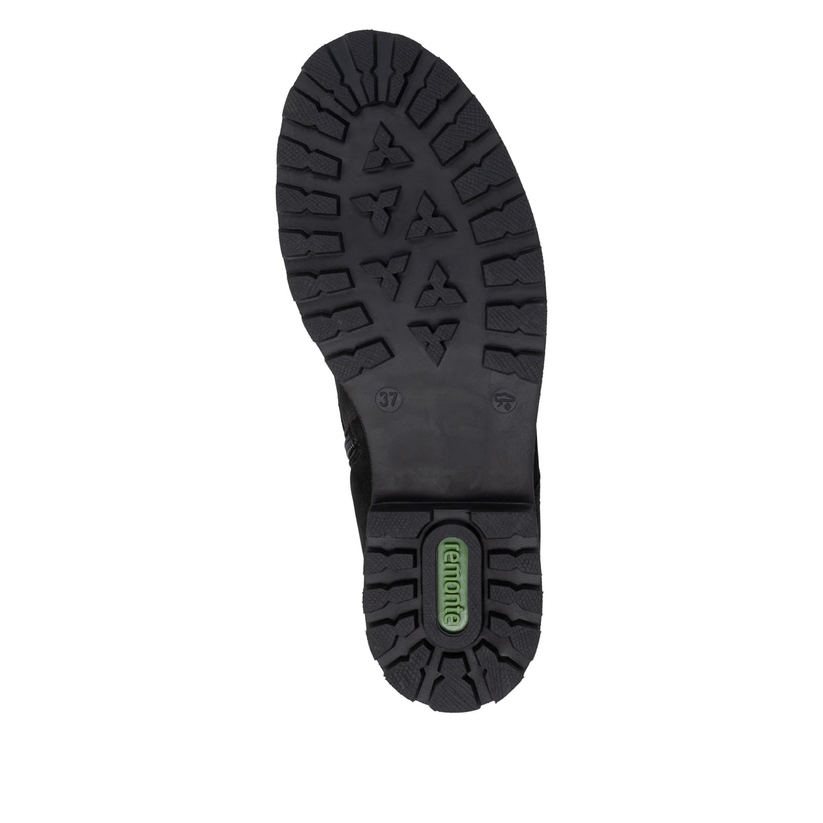 Schwarze remonte Damen Schnürstiefel D8489-02 mit wasserabweisender TEX-Membran. Schuh Laufsohle.