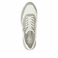Grünweiße vegane remonte Damen Sneaker D0T01-82 mit einem Reißverschluss. Schuh von oben.