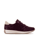 Weinrot-beige remonte Damen Sneaker D0H19-30 mit einem Reißverschluss. Schuh Innenseite.