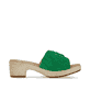 Smaragdgrüne remonte Damen Pantoletten D0N56-52 mit Klettverschluss. Schuh Innenseite.