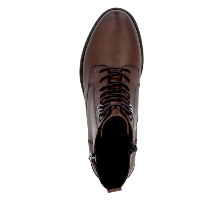Bottines remonte marron pour femme D0F82-22 avec fermeture éclair. Semelle extérieure de la chaussure.