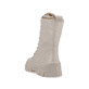 
Hellbeige remonte Damen Schnürstiefel D0E72-60 mit Schnürung und Reißverschluss. Schuh von hinten