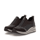 Mocassins remonte métalliques végan femmes D0T08-90 avec fermeture éclair. Chaussures inclinées sur le côté.