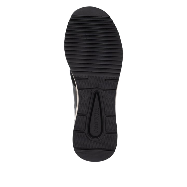 Schwarz-bronzene remonte Damen Schnürschuhe D0T23-03 mit einem Reißverschluss. Schuh Laufsohle.