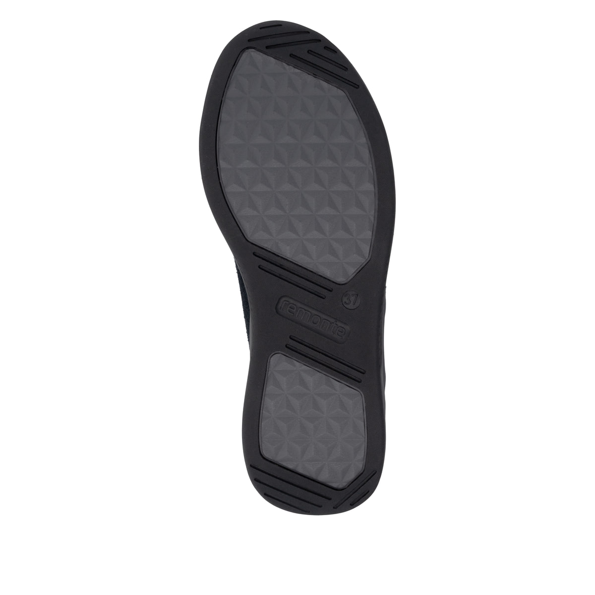 Dunkelblaue remonte Damen Sneaker D3V71-14 mit wasserabweisender TEX-Membran. Schuh Laufsohle.