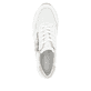 Weiße remonte Damen Sneaker Low D1318-80 mit Reißverschluss sowie Komfortweite G. Schuh von oben.