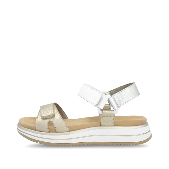 Remonte Keilsandalette - métallique/beige