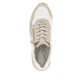 Weiße vegane remonte Damen Sneaker Low D0T01-80 mit einem Reißverschluss. Schuh von oben.
