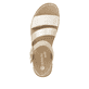 Metallische vegane remonte Riemchensandalen D0Q55-91 mit einem Klettverschluss. Schuh von oben.