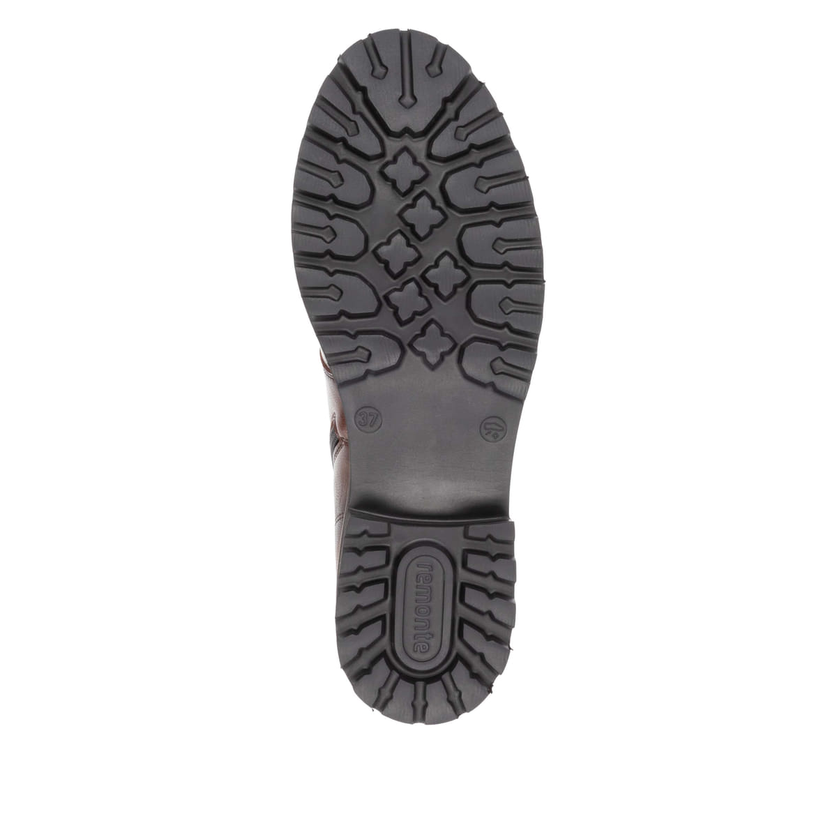 Braune remonte Damen Schnürstiefel D8661-24 mit einem Reißverschluss. Schuh Laufsohle.