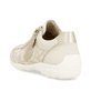 Goldene vegane remonte Damen Schnürschuhe R3408-91 mit einem Reißverschluss. Schuh von hinten.