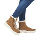Braune remonte Damen Schnürstiefel D0E77-22 mit wasserabweisender TEX-Membran. Schuh am Fuß.