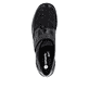 Mocassins remonte noirs pour femme R7600-00 avec fermeture velcro. Semelle extérieure de la chaussure.