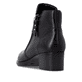 Schwarze remonte Damen Stiefeletten R5190-00 mit einem Reißverschluss. Schuh von hinten.