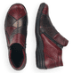 Bottines remonte rouges pour femmes R7674-36 avec fermeture éclair. Chaussure vue de dessus, couchée.
