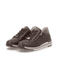Baskets basses remonte marron femmes R6716-25 avec membrane remonteTEX. Chaussures inclinées sur le côté.