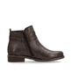 Bottines remonte marron pour femme D0F77-25 avec élément décoratif. Chaussure vue de l'arrière.