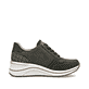Baskets basses remonte vertes pour femme D0T16-54 avec fermeture éclair. Chaussure vue de l'arrière.