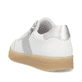 Weiße remonte Damen Sneaker Low D2C02-80 mit Reißverschluss sowie Komfortweite G. Schuh von hinten.