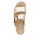 Rosane remonte Damen Pantoletten D0Q51-90 mit einem Klettverschluss. Schuh von oben.