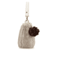 remonte Handtasche Q0721-60 in Beige mit kurzem und langem Riemen, rotem Innenfutter und Reißverschluss am Hauptfach. Rechtsseitig.