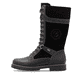 Tiefschwarze remonte Damen Schnürstiefel D9380-02 mit Flip-Grip Sohle. Schuh Außenseite.