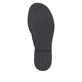 Mules remonte noires vegan pour femme D3647-00 avec bande élastique. Semelle extérieure de la chaussure.