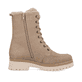 Vanillebeige remonte Damen Schnürstiefel D1B74-60 mit einer dämpfenden Profilsohle. Schuh Innenseite