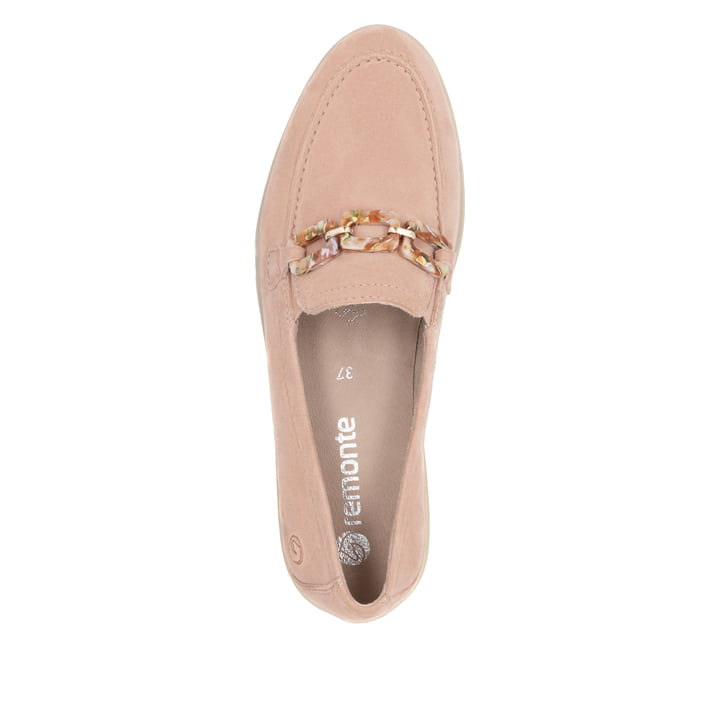 Rosane remonte Damen Loafer D2F00-31 mit einem Gummizug. Schuh von oben.