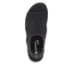Schwarze remonte Damen Riemchensandalen D1J52-00 mit einem Elastikeinsatz. Schuh von oben.