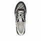 Baskets basses remonte noires vegan pour femme R6717-03 avec lacets. Chaussure vue de dessus.