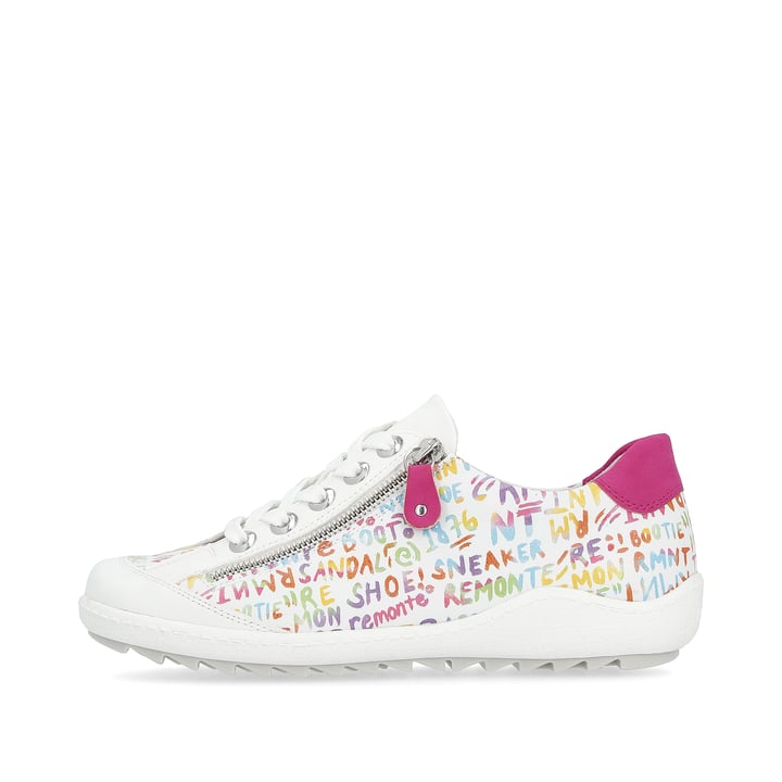 Mehrfarbige remonte Damen Schnürschuhe R1402-80 mit einem Reißverschluss. Schuh Außenseite.