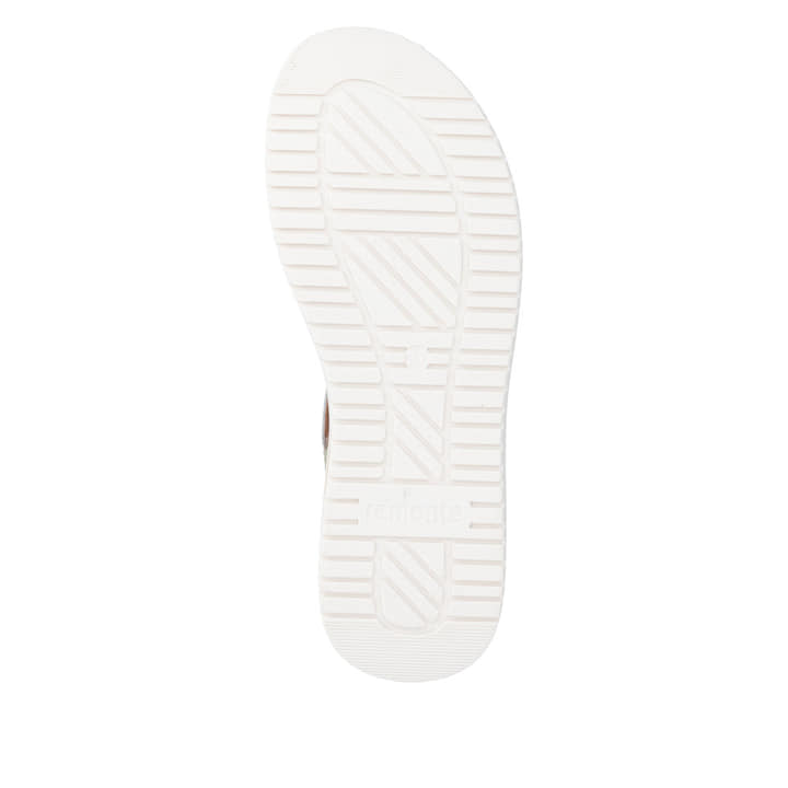 Grünbeige remonte Riemchensandalen D3J53-52 mit einem Klettverschluss. Schuh Laufsohle.